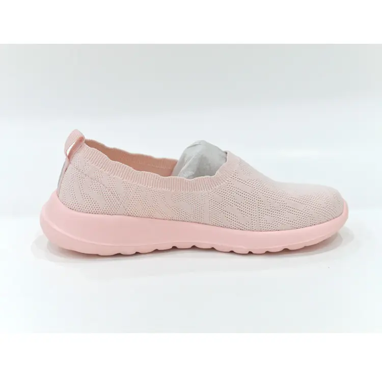 OEM ODM Walking Loafers Maker  China Customized Hot Sale Lightweight Outdoor Jian Er Pink Women Flat Casual Shoes